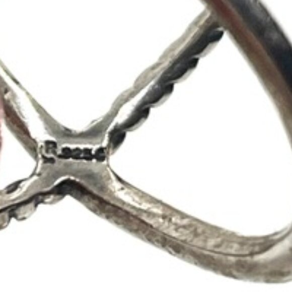 CAROLYN POLLACK RELIOS STERLING SILVER TWIST X RING SIZE 5.5 SIGNED 925 - Picture 16 of 16
